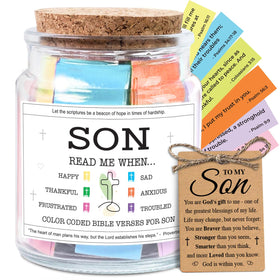 NewEleven Bible Verse Jar close-up with premium glass and cork lid for a meaningful gift.
