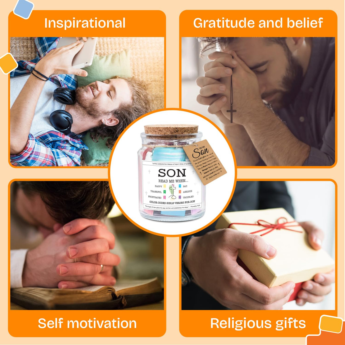 NewEleven Bible Verse Jar color-coded verses help reflect emotions for reflection.