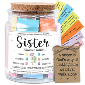 NewEleven Bible Verse Jar glass with lid offers daily inspiration and reflection.