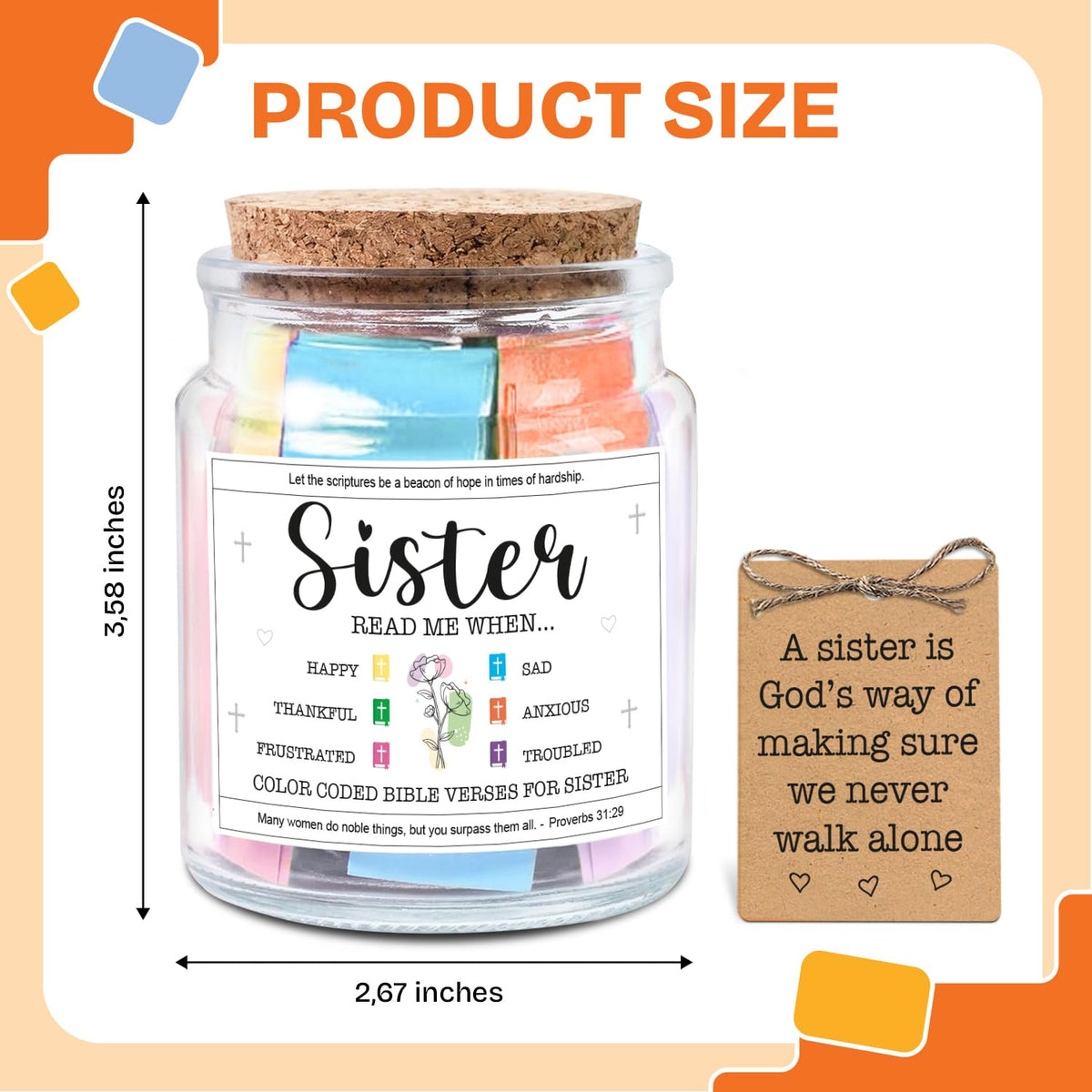 Close-up of NewEleven Bible Verse Jar lid highlighting sturdy wood and finish.