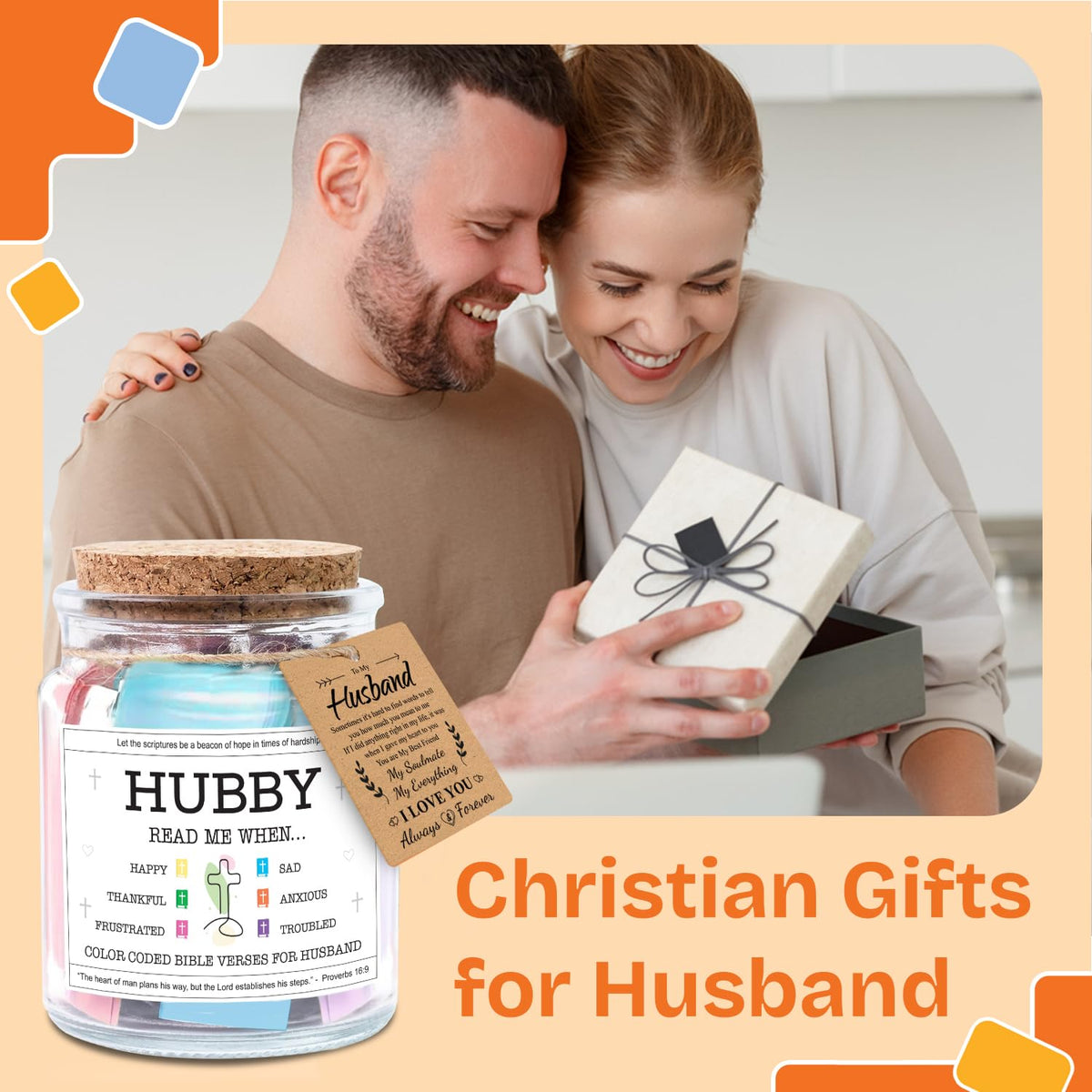 NewEleven Father’s Day Bible Verse Jar, perfect husband gift.