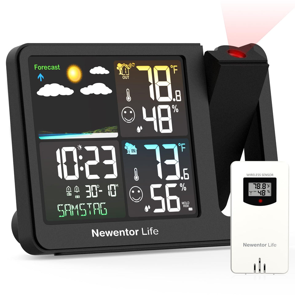 Newentor projection clock ceiling display for easy bed-time time checks