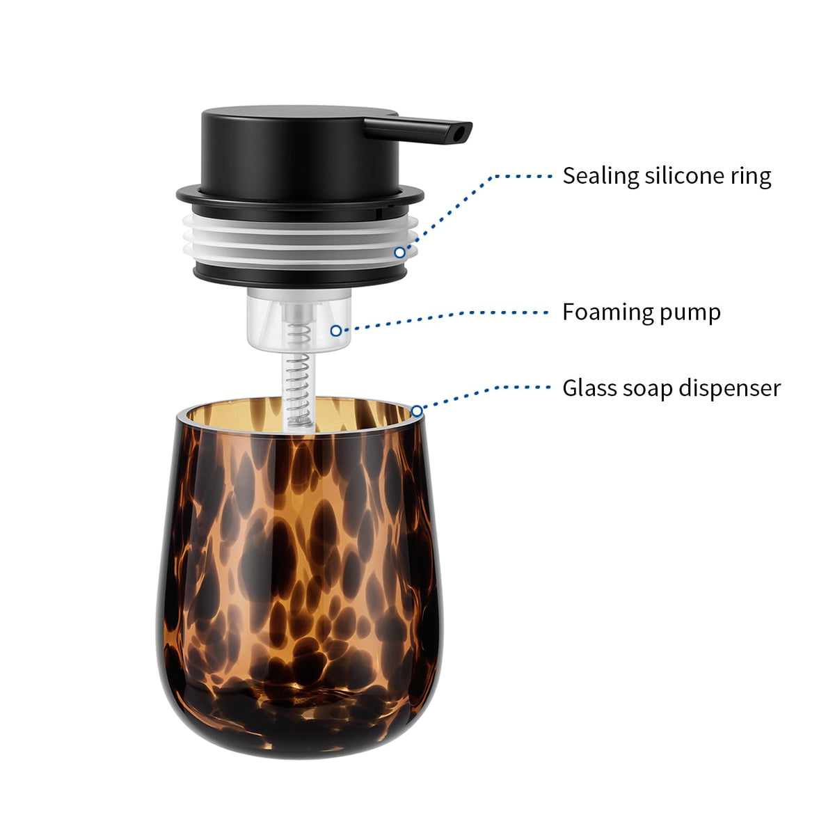 NEWHENGS amber top view demonstrates compact size fits small spaces.