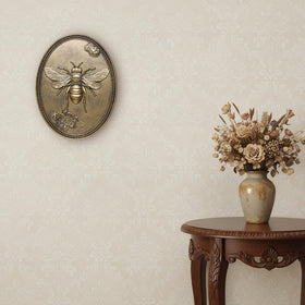 Newinhome Vintage Bee Wall Sculpture in bedroom creates tranquil focal point