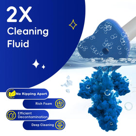 Newlonis wrap-around handle design shown, secure grip during cleaning.