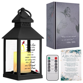 Newoh Sympathy Lantern with remote control for timed memorial lighting