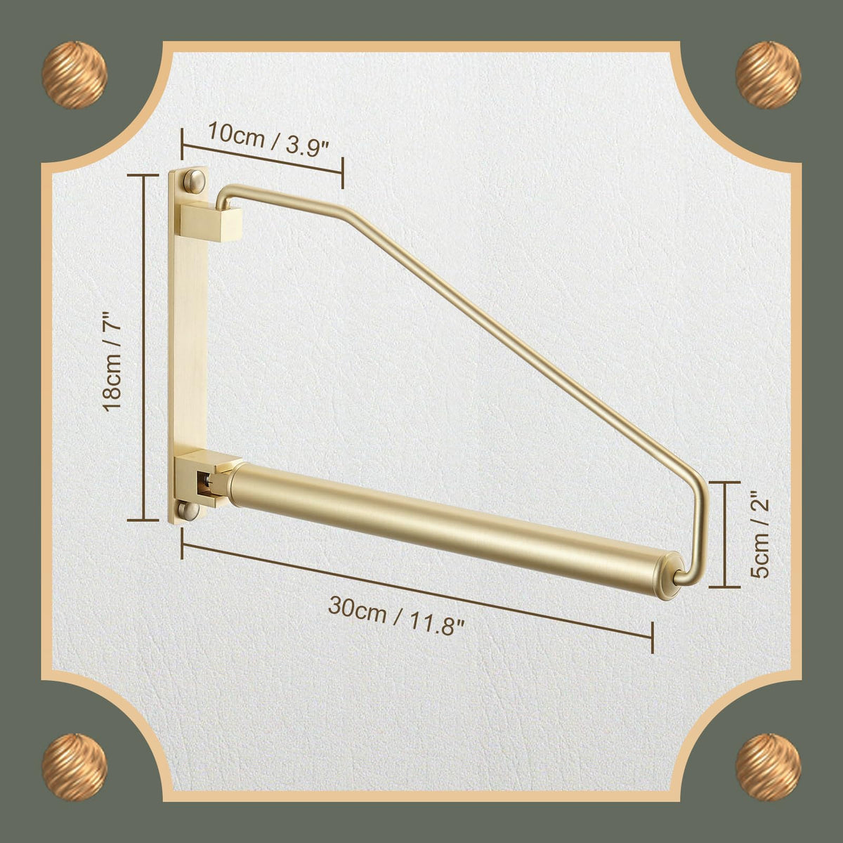 NEWRAIN brass hanger blends with decor while reducing clutter.