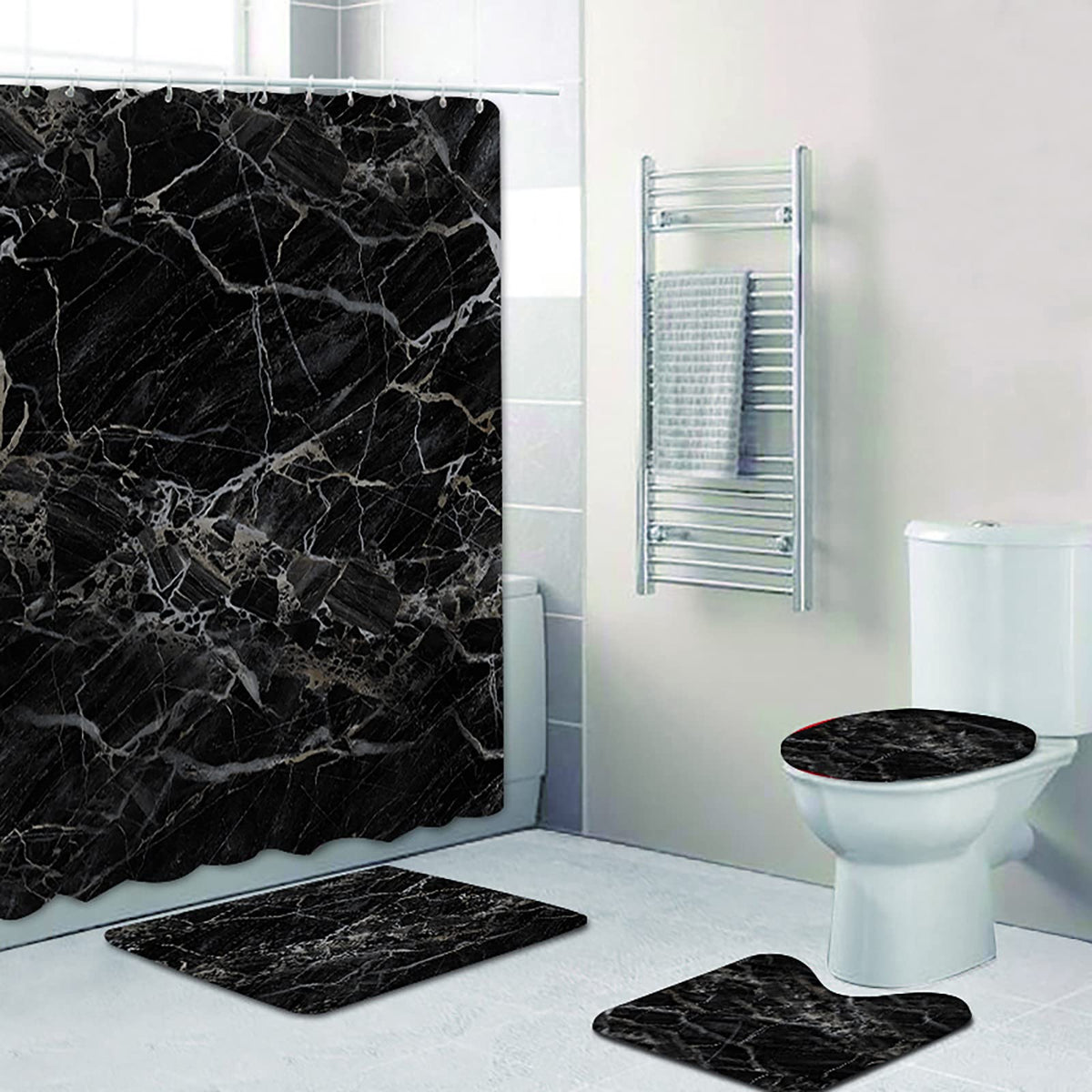 Newsuyaa toilet lid cover coordinates the cohesive bath set