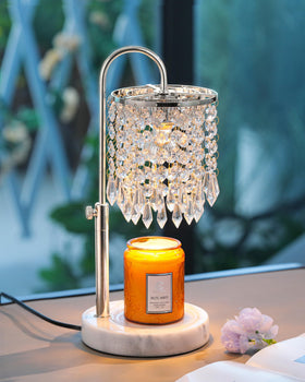 Newswell candle warmer lamp with marble base for elegant lighting and scent diffusion