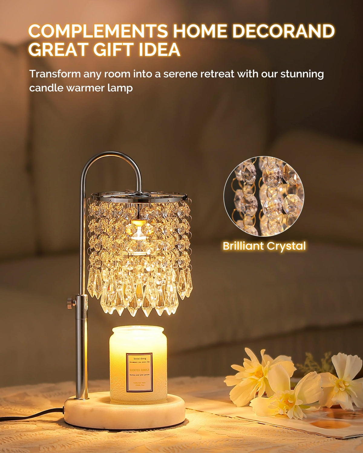 Rotary height control adjusts scent diffusion for any mood