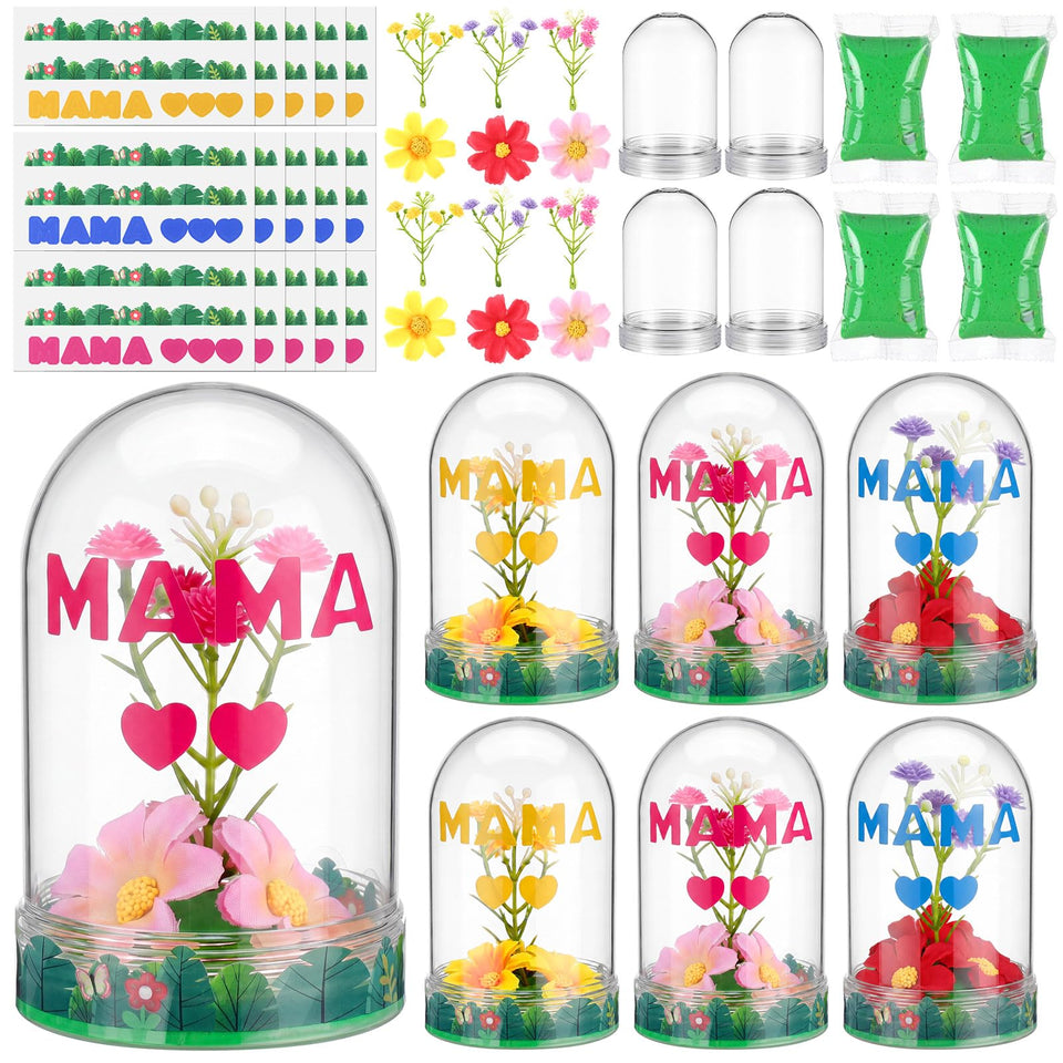 Newtay Mother's Day flower globe kit contents ready for crafting at home.