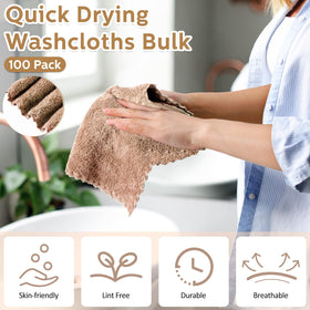 Newwiee absorbent face towels soak up water quickly.