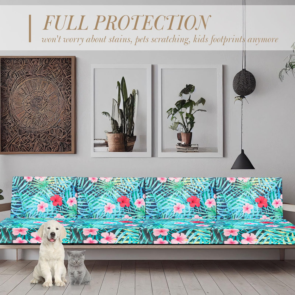 Newwiee easy-install elastic slipcover for quick refresh