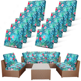 Newwiee patio cushion cover with elastic edge for snug fit