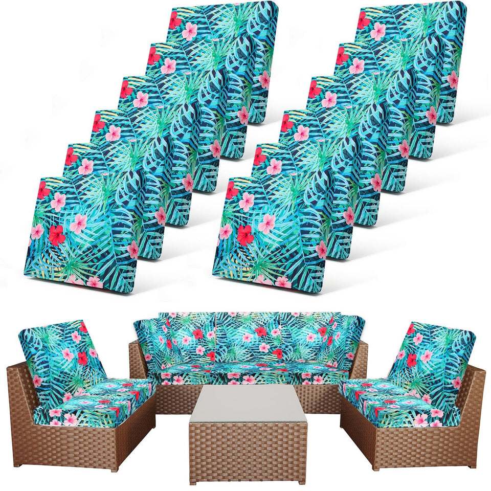 Newwiee patio cushion cover with elastic edge for snug fit