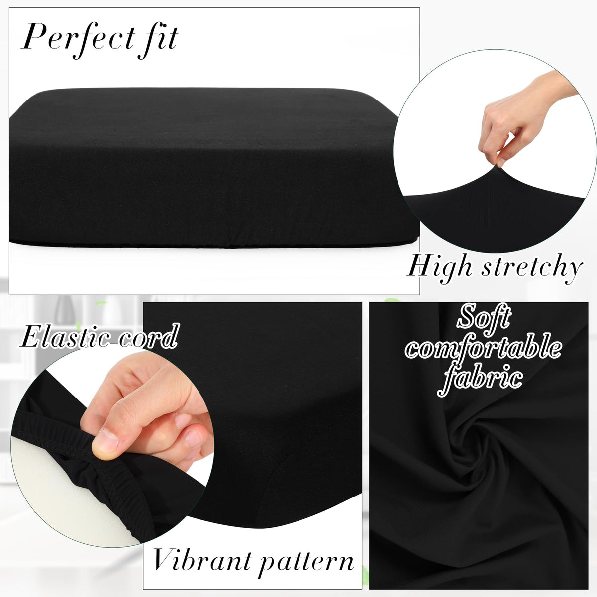 Newwiee poly-spandex fabric offers durable, breathable stretch for easy upkeep.