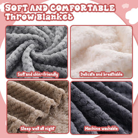Newwiee waffle texture blanket close-up showing plush weave