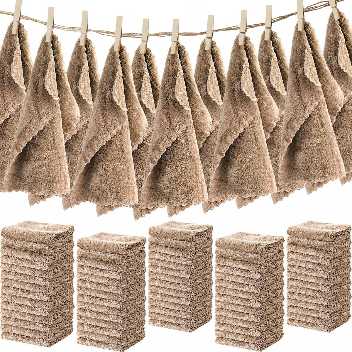 Newwiee washcloths quick-dry 30x30 cm for fast facial cleansing.