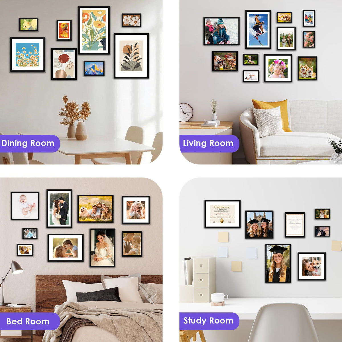 NEXCOVER 12x16 frame captures artwork and certificates.