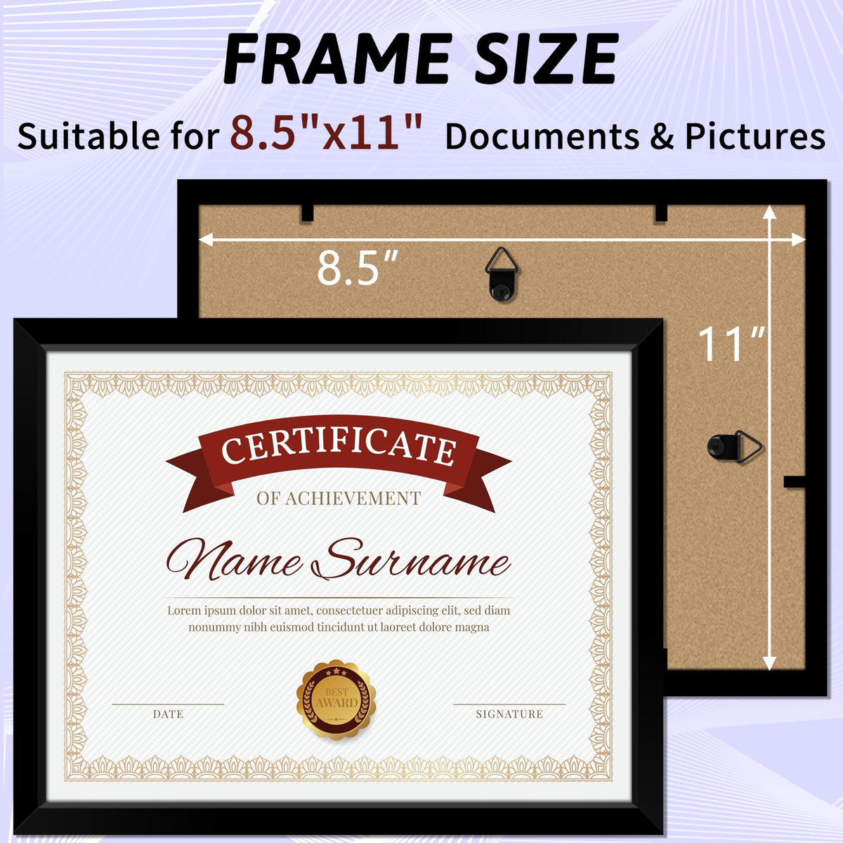 NEXCOVER diploma frame collection 10-pack enables cohesive wall layouts