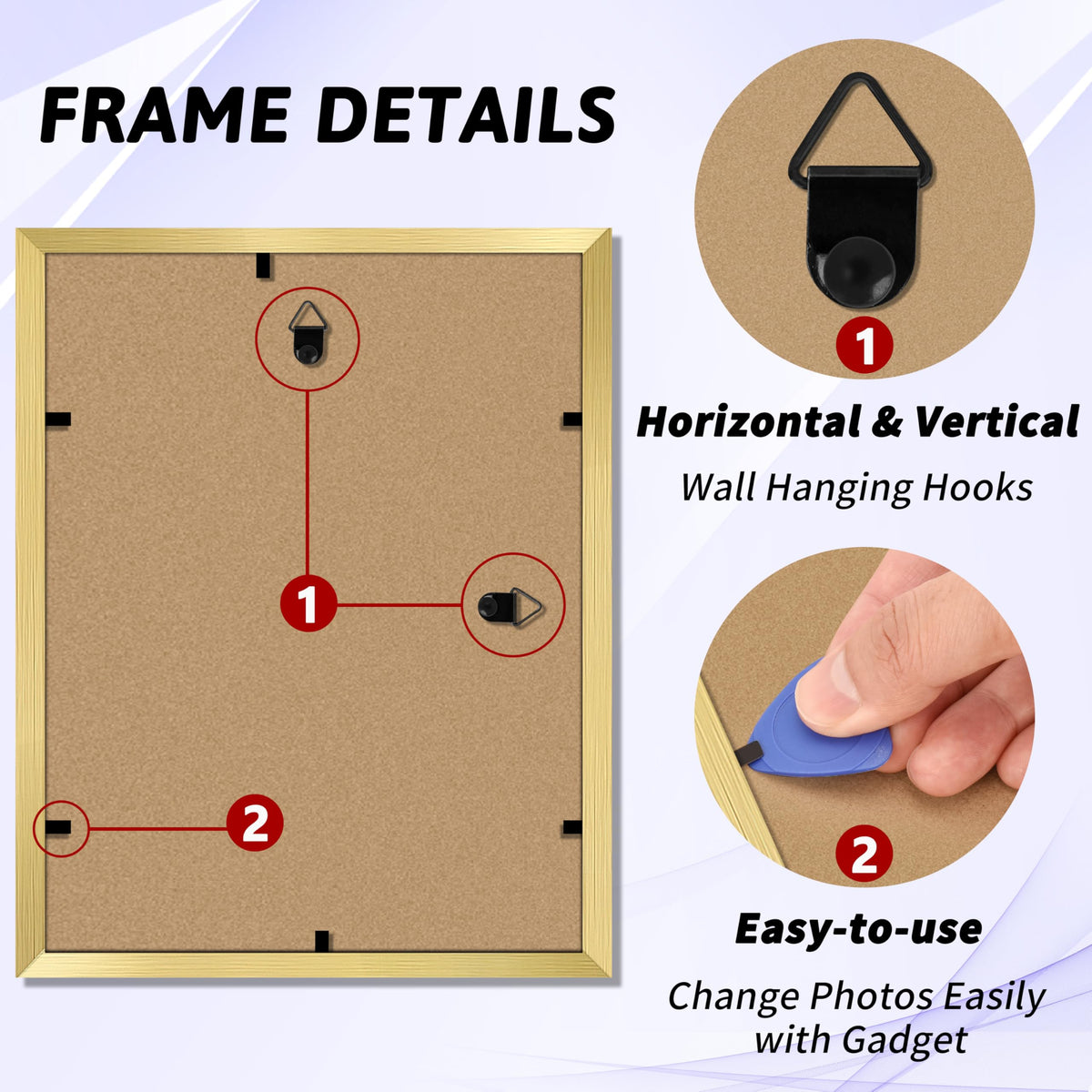NEXCOVER HD plexiglass front protects documents while preserving clarity.