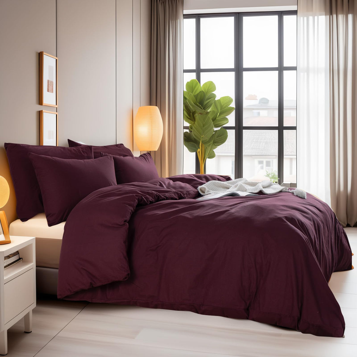 NEXHOME PRO queen duvet cover corner ties keep the comforter in place