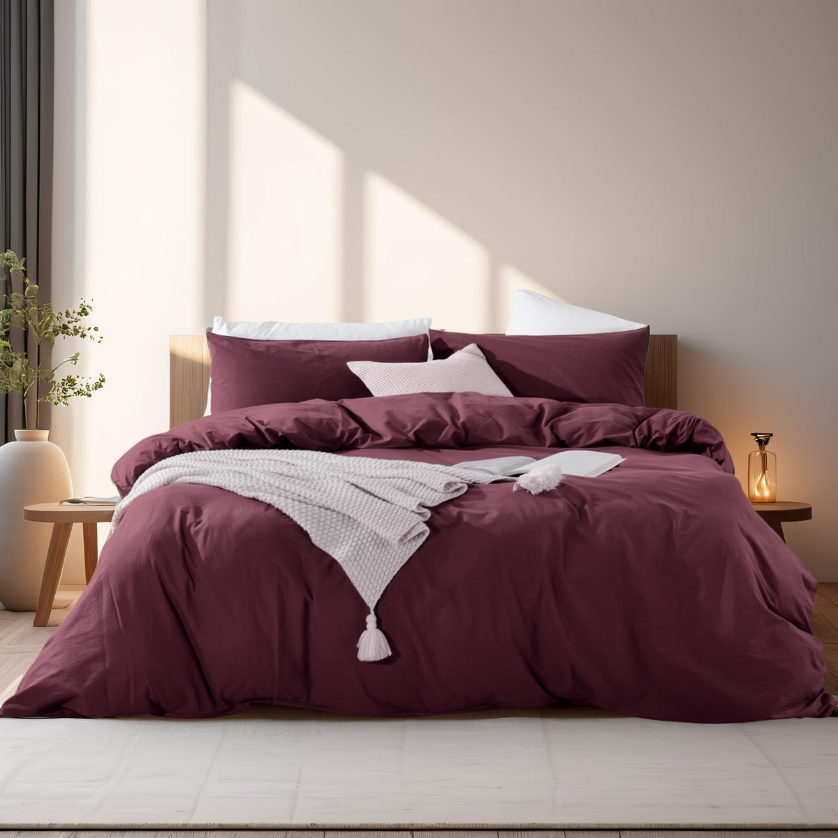NEXHOME PRO queen duvet cover hidden zipper closeup for easy secure management