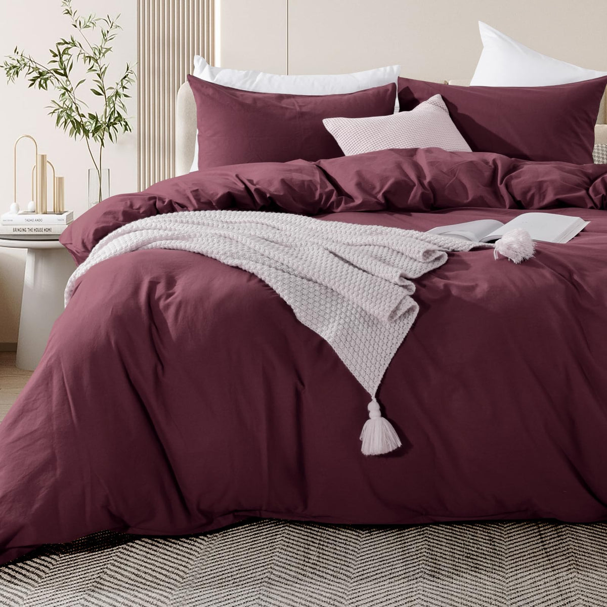 NEXHOME PRO pillowcases 20x26 paired with the duvet cover for coordinated setup