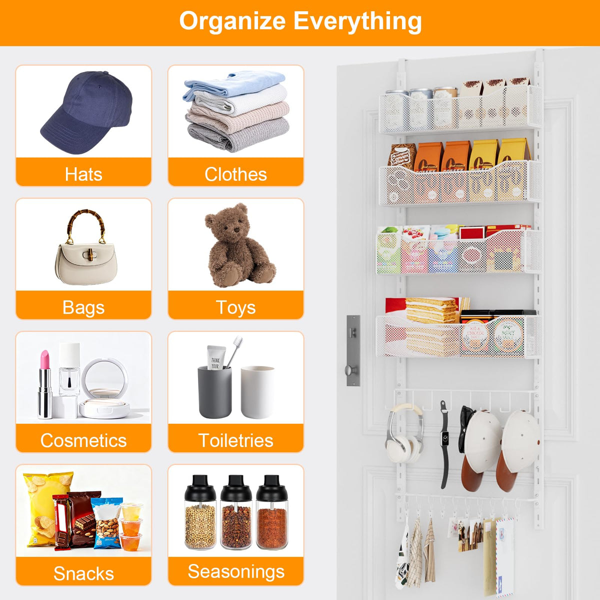 Sturdy metal frame of NEYCIL organizer supports daily use with durability.