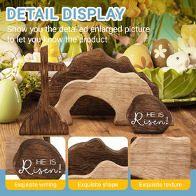 nezababycos jesus nativity cross wooden scene complements tabletops with timeless easter charm.