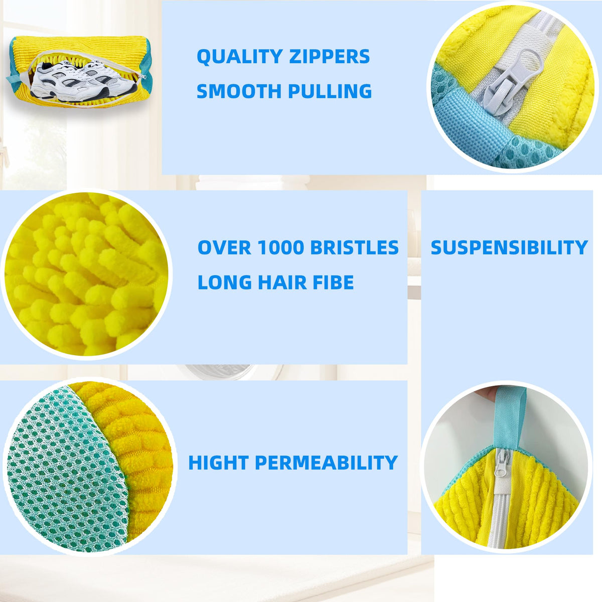 ngfhf shoe washing bag invisible zipper prevents snagging during wash