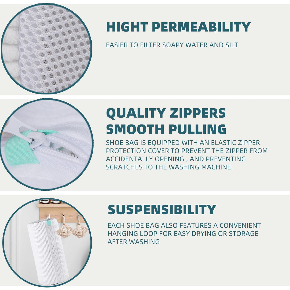 ngfhf shoe washing bag internal sandwich mesh enables thorough 360 cleaning
