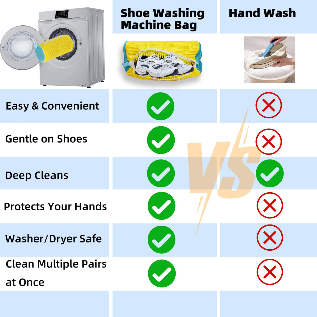 ngfhf shoe washing bag 17in size fits most sneakers and casual shoes