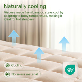 Niagara cooling king topper helps hot sleepers stay comfortable overnight.