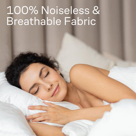 Niagara Sleep Solution back-zipper design keeps the protector discreet on the bed.