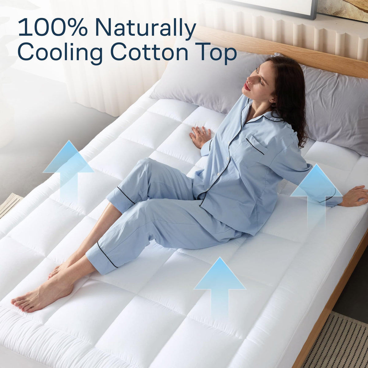 Niagara Sleep Solution breathable cotton top provides cooling nightly feel.