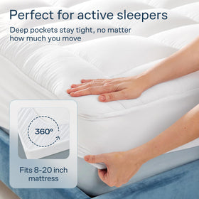 Niagara Sleep Solution Cloud-Like King Topper cotton-top material communicates natural, chemical-free comfort.
