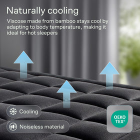 Niagara Sleep Solution cooling bed pad on mattress demonstrates sweat-wicking comfort