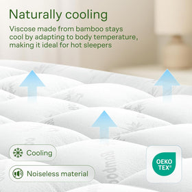 Niagara Sleep Solution cooling surface image shows sweat-absorbent performance for warm nights.