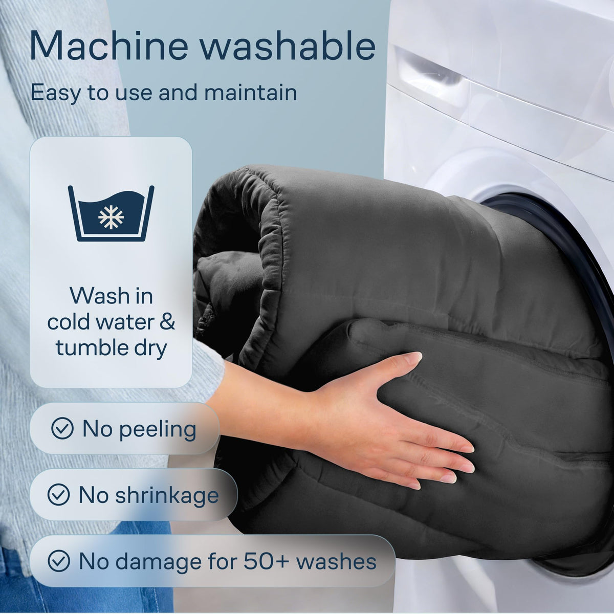 Niagara Sleep Solution machine-washable design keeps softness after washing