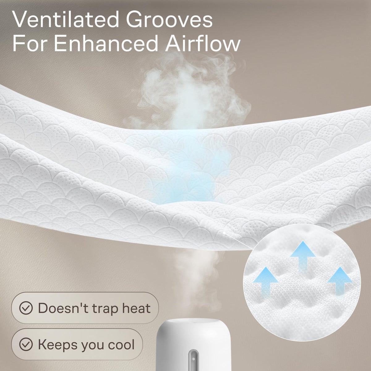 Niagara Sleep Solution machine-washable design stays fluffy after washing.