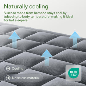 Niagara Sleep Solution Queen RV Topper fits mattresses 8–21 inches deep with a secure stay.
