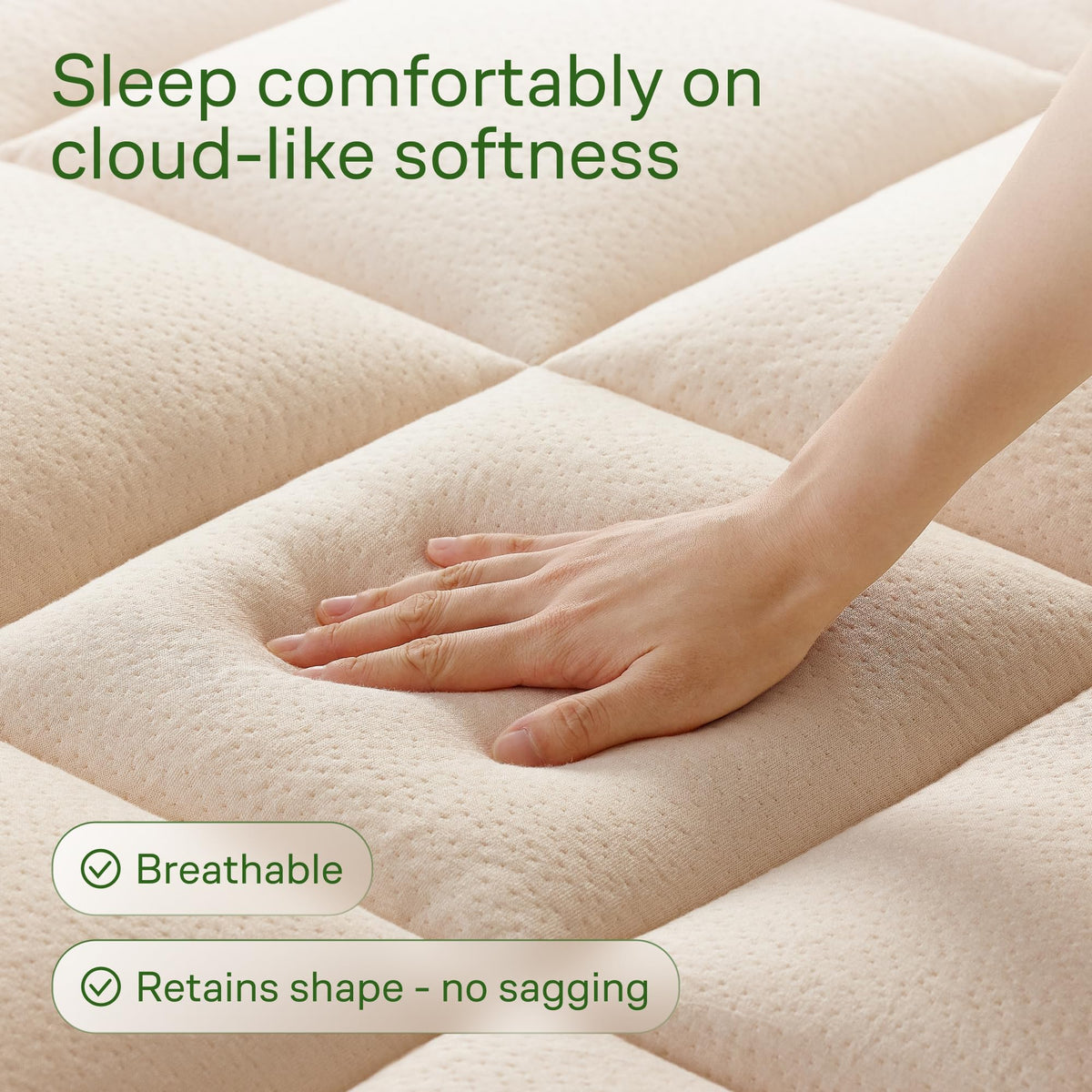 Niagara Sleep Solution cooling queen topper placed on a bed for hot sleepers.