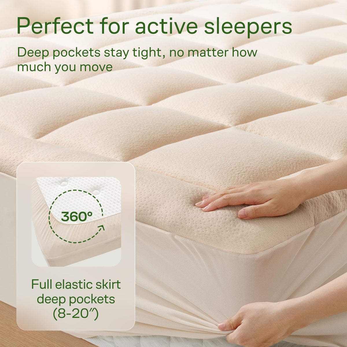Niagara Sleep Solution machine-washable topper ready for care and reuse.