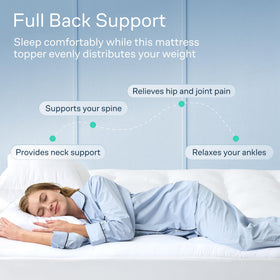 Niagara Sleep Solution topper on mattress demonstrates plush cushioning
