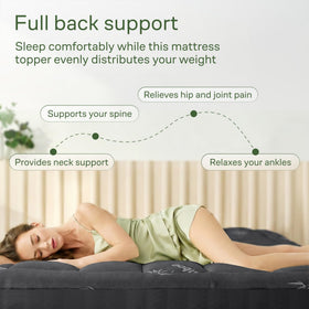 Niagara Sleep Solution Ultra Soft topper with deep-pocket stretchy sides secures fit.