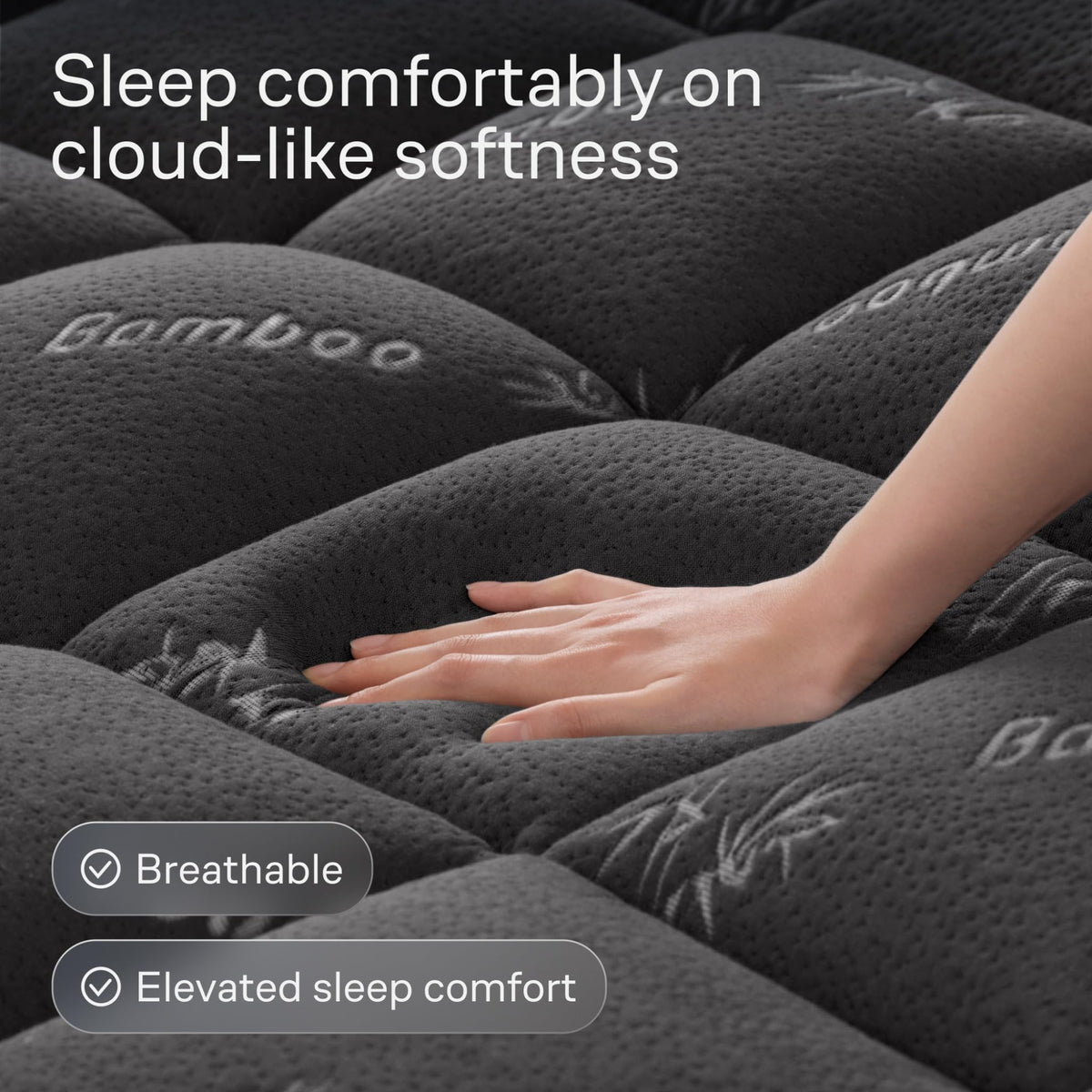 Niagara Sleep Solution Ultra Soft King Topper on bed offering plush cloud-like support.