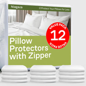 Niagara Sleep Solution ultra-soft pillow protector with zipper guards against dust and stains