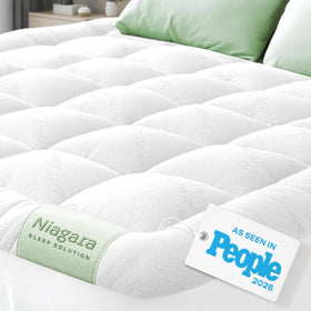 Niagara Sleep Solution Ultra Soft queen topper on bed providing plush comfort