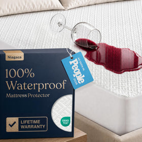 Niagara Sleep Solution waterproof full-size mattress protector keeps your bed dry and protected.